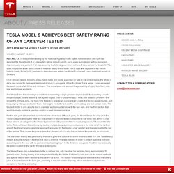 Tesla Model S Achieves Best Safety Rating of Any Car Ever Tested