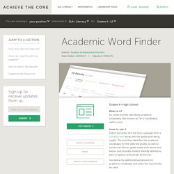 Academic Word Finder
