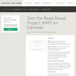 Join the Read Aloud Project (RAP) on Edmodo