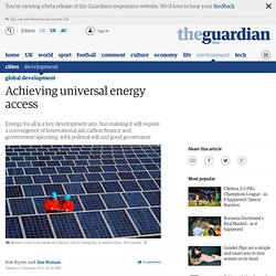 Achieving universal energy access