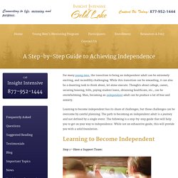 A Step by Step Guide to Achieving Independence