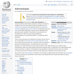 Achromatopsia