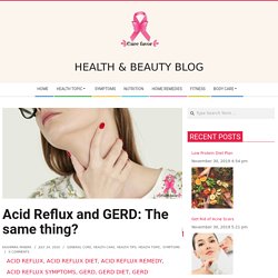 Acid Reflux and GERD: The same thing?