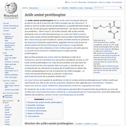 Acide aminé protéinogène
