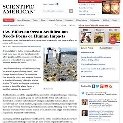 U.S. Effort on Ocean Acidification Needs Focus on Human Impacts