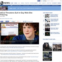 ACLU Threatens Suit in Gay Web Site Filtering