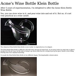 Acme's Wine Bottle Klein Bottle