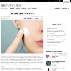 diy acne spot treatments