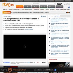 Sol acoge la mayor manifestación desde el nacimiento del 15M