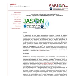 [SABIOD] Scaled Acoustic BIODiversity platform
