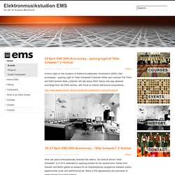 News and events - Electro acoustic music - Elektronmusikstudion EMS