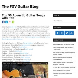 Top 50 Acoustic Guitar Songs with Tab
