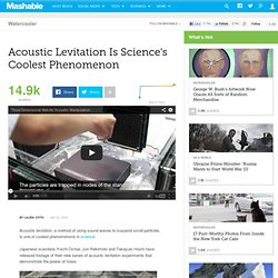 Acoustic Levitation Is Science's Coolest Phenomenon