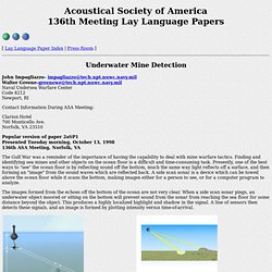 Acoustical Society of America- Underwater Mine Detection