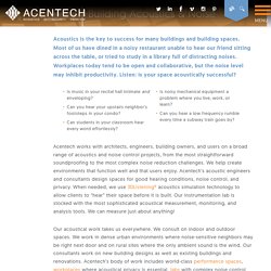 Acoustics Consulting, Noise Control Consulting - Acentech