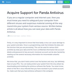 Acquire Support for Panda Antivirus