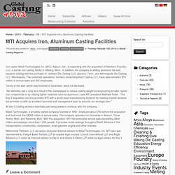 MTI Acquires Iron, Aluminum Casting Facilities