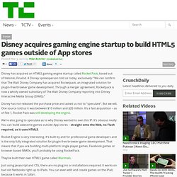 Disney acquires gaming engine startup to build HTML5 games outside of App stores