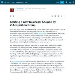 Starting a new business: A Guide by Z-Acquisition Group