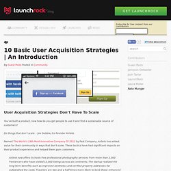 10 Basic User Acquisition Strategies