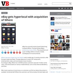 eBay gets hyperlocal with acquisition of Where