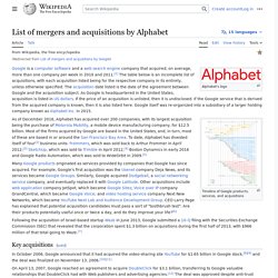 List of acquisitions by Google - Wikipedia, the free encyclopedi