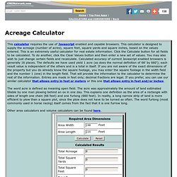 Acreage Calculator