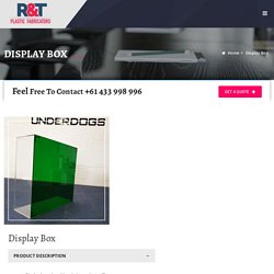 Acrylic Display Box Supplier in Sydney