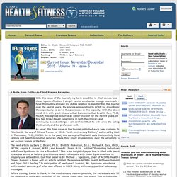ACSM's Health & Fitness Journal