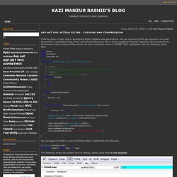 Implementing Caching and Compression Action Filter