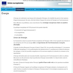 Action de l'Union européenne – Énergie