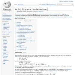 Action de groupe (mathématiques)