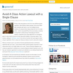 Avoid A Class Action Lawsuit with a Single Clause - UpCounsel Blog