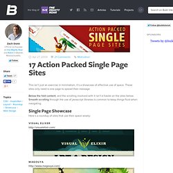 17 Action Packed Single Page Sites