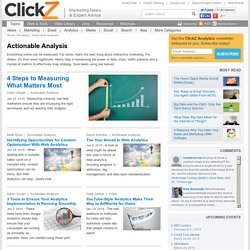 Actionable Analysis - Analytics