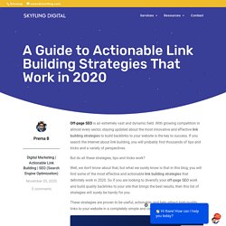 2020 Actionable Link Building Strategies Guide That Works