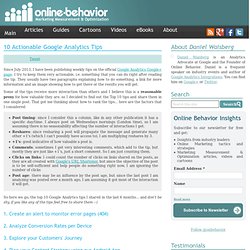 10 Actionable Google Analytics Tips