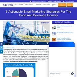 6 Actionable Email Marketing Strategies For The Food And Beverage Industry