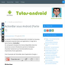 ActionBar sous Android (Partie 1)