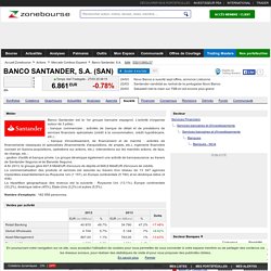 Banco Santander, S.A. : Actionnaires, dirigeants et description métier