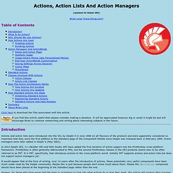 Actions, Action Lists And Action Managers