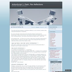 External Interface Tip « ActionScript 3, Flash, Flex Reflections