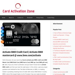 Activate BMO credit Card