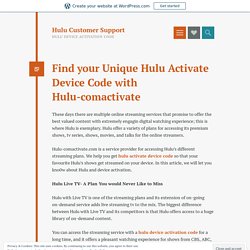 Find your Unique Hulu Activate Device Code with Hulu-comactivate – Hulu Customer Support