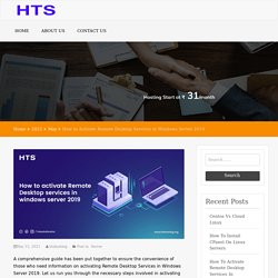 How to Activate Remote Desktop Services in Windows Server 2019