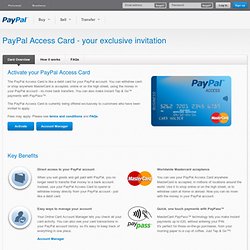 PayPal - Introducing the PayPal Access Card