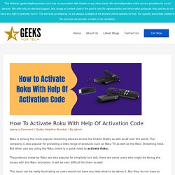 How To Activate Roku With Help Of Activation Code