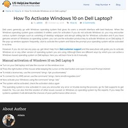 How To Activate Windows 10 on Dell Laptop?