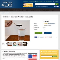 Activated Charcoal Powder - food grade - More Than Alive
