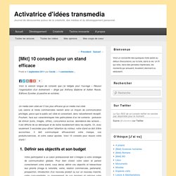 [Mkt] 10 conseils pour un stand efficace ⋆ Activatrice d'idées transmedia